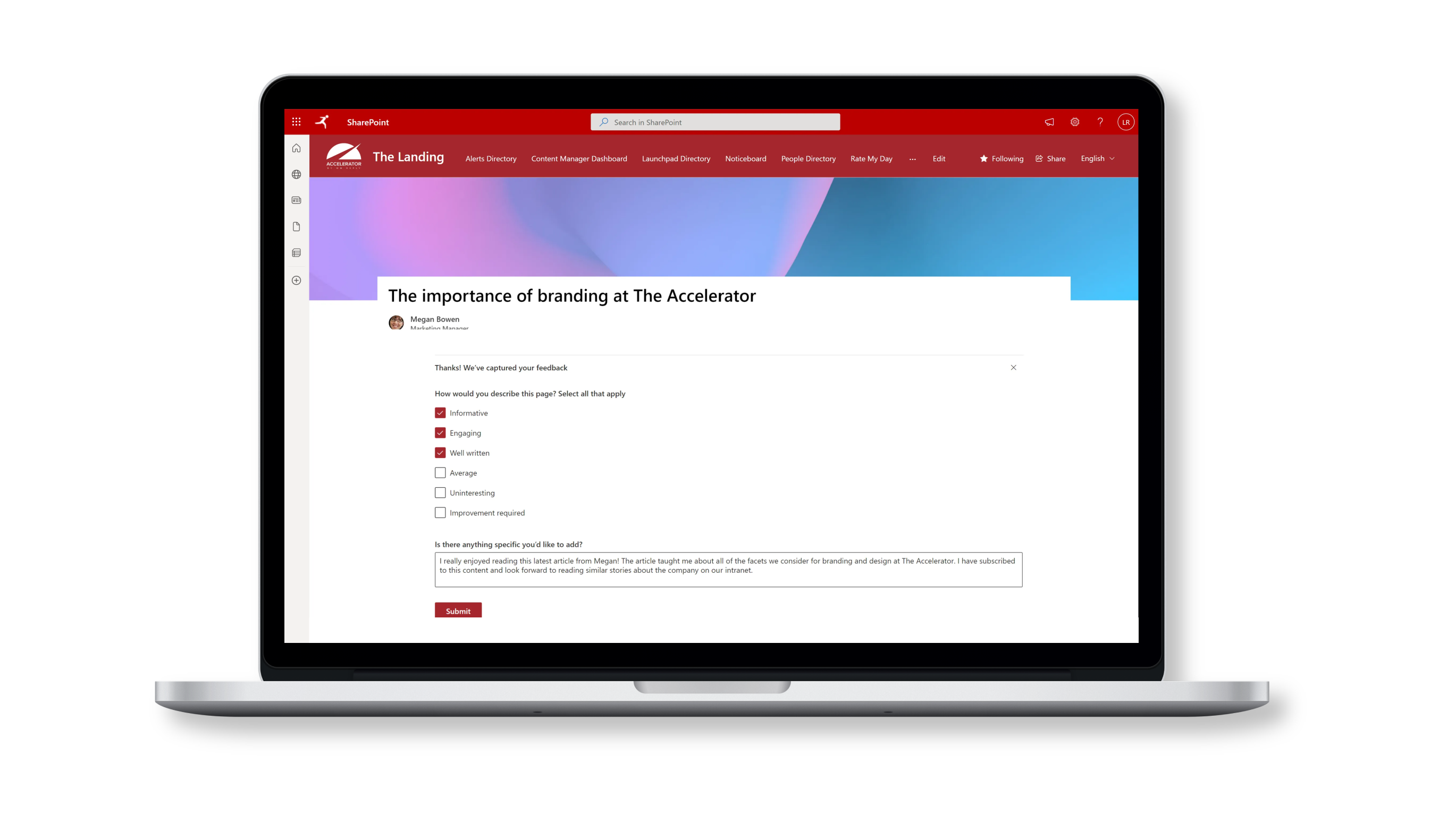 Page Feedback